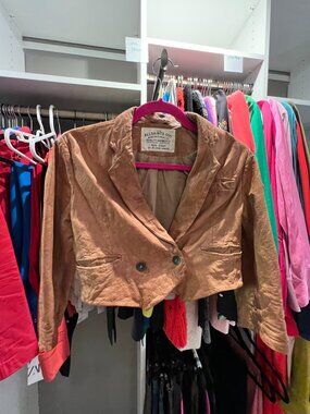 All saints Leather Brown Jacket